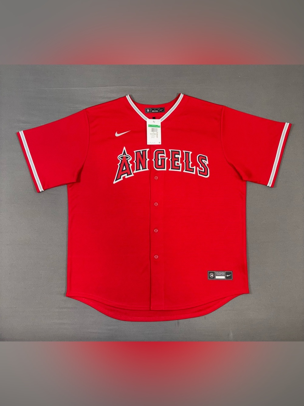 Men’s Nike Los Angeles Angels #22 David Fletcher MLB Jersey Red Size XL